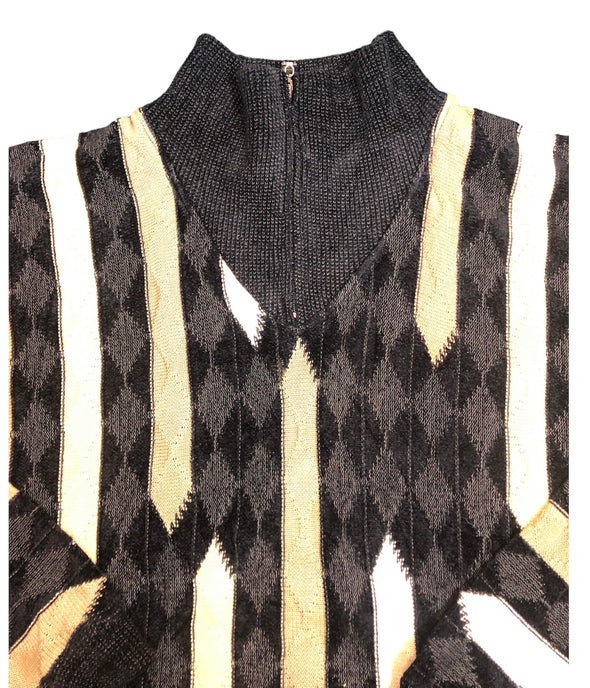 Vintage Tundra Black Brown Sweater Size XXXL