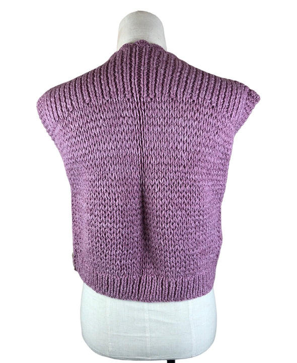 Vintage Lilac Knit Top Size Medium